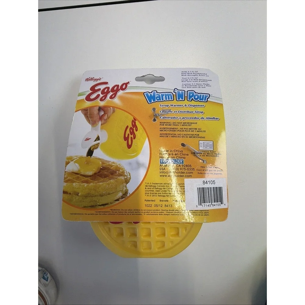 Kellogg's‎ Eggo Waffle Warm and Pour Waffle Shaped Syrup Dispenser For Breakfast